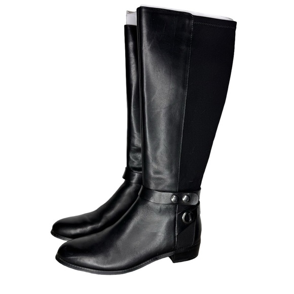 Tahari Shoes - Tahari Black Leather Knee High Boots Size 6.5